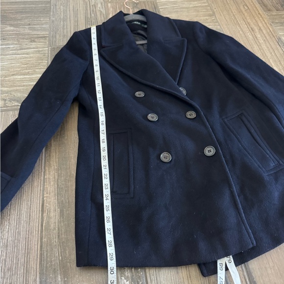 Lauren RALPH LAUREN Double Breasted Wool Blend Peacoat In Regal Navy size 12 - Picture 10 of 12